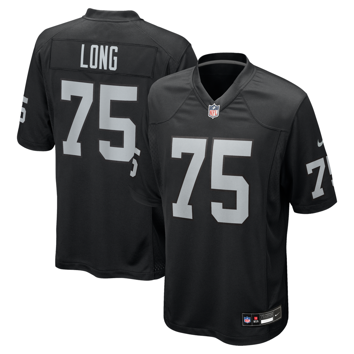 Las Vegas Raiders Howie Long Black Game Retired Player Football Jersey