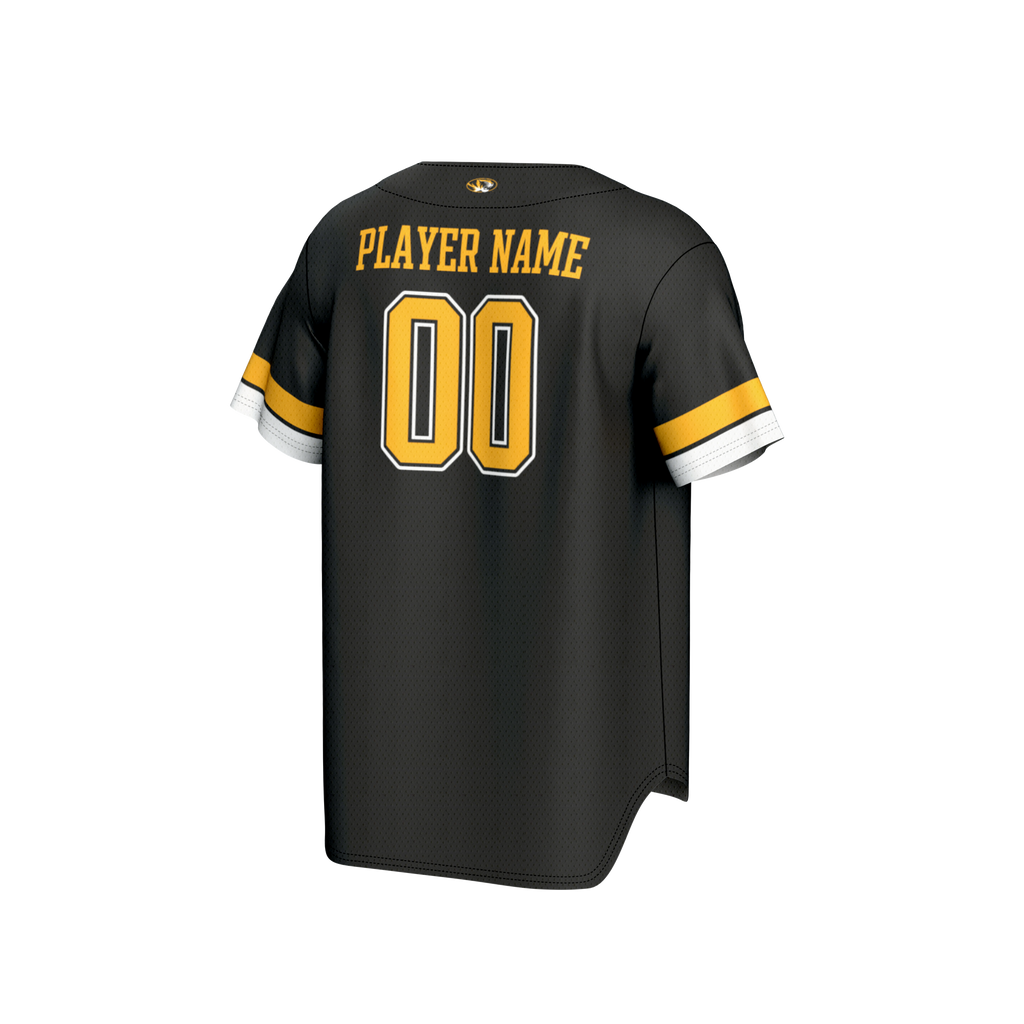 Missouri Tigers NIL Pick-A-Player Lightweight Baseball Jersey - Black