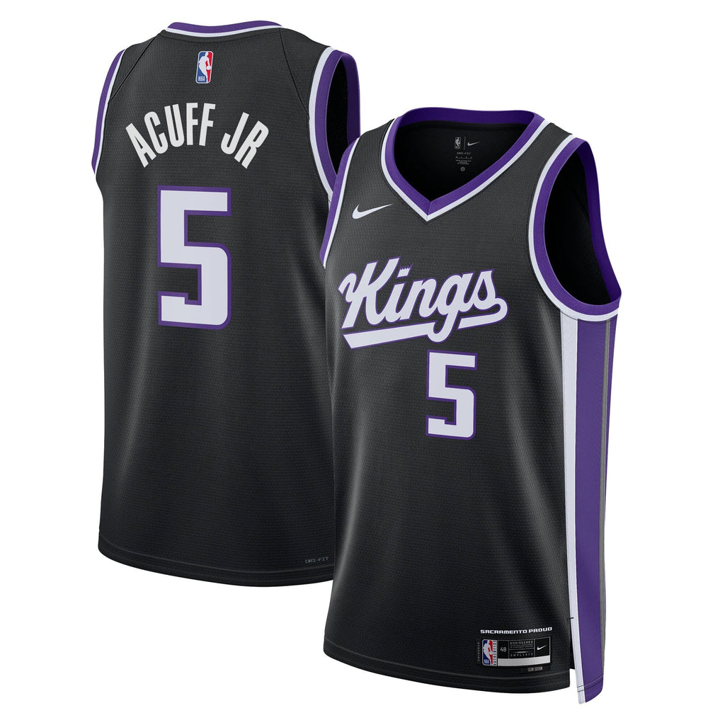 Sacramento Kings Icon Swingman Jersey - Black - Darius Acuff Jr.