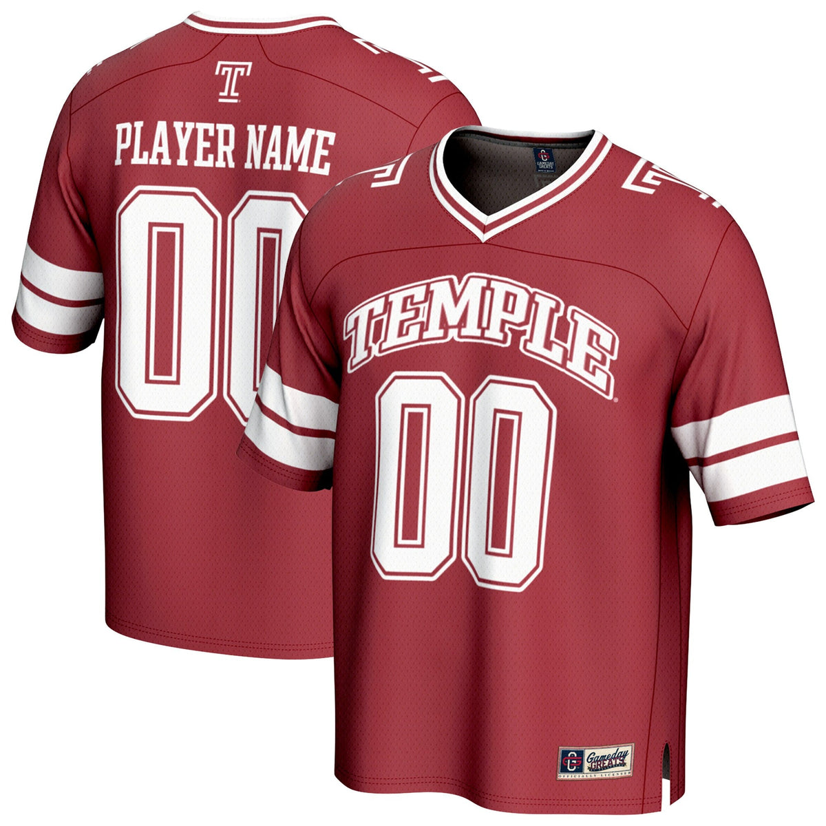 Temple Owls NIL Pick-A-Player Football Fashion Jersey - Cherry