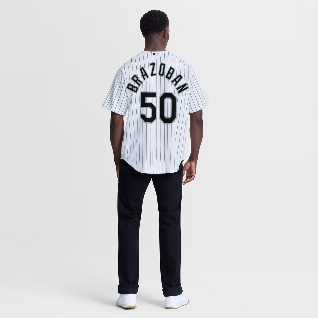Chicago White Sox Huascar Brazoban White Home Replica Baseball Jersey
