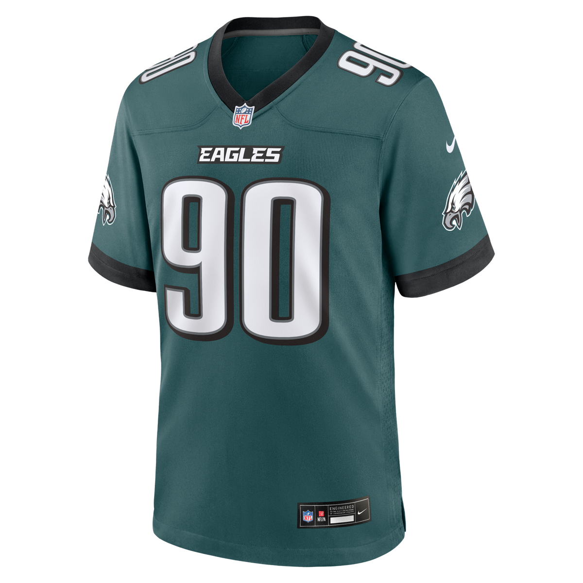 Philadelphia Eagles Jordan Davis Midnight Green Team Game Football Jersey