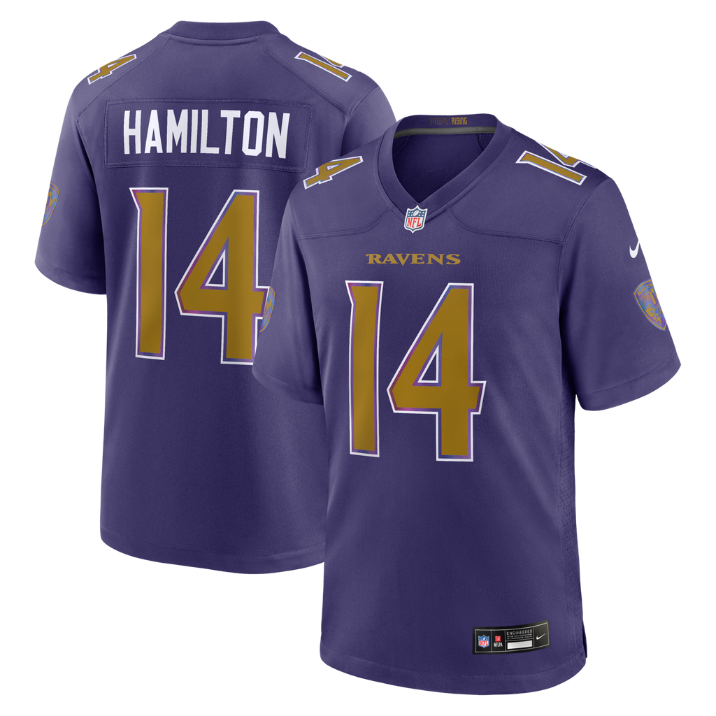 Baltimore Ravens Kyle Hamilton Purple Alternate Game Football Jersey