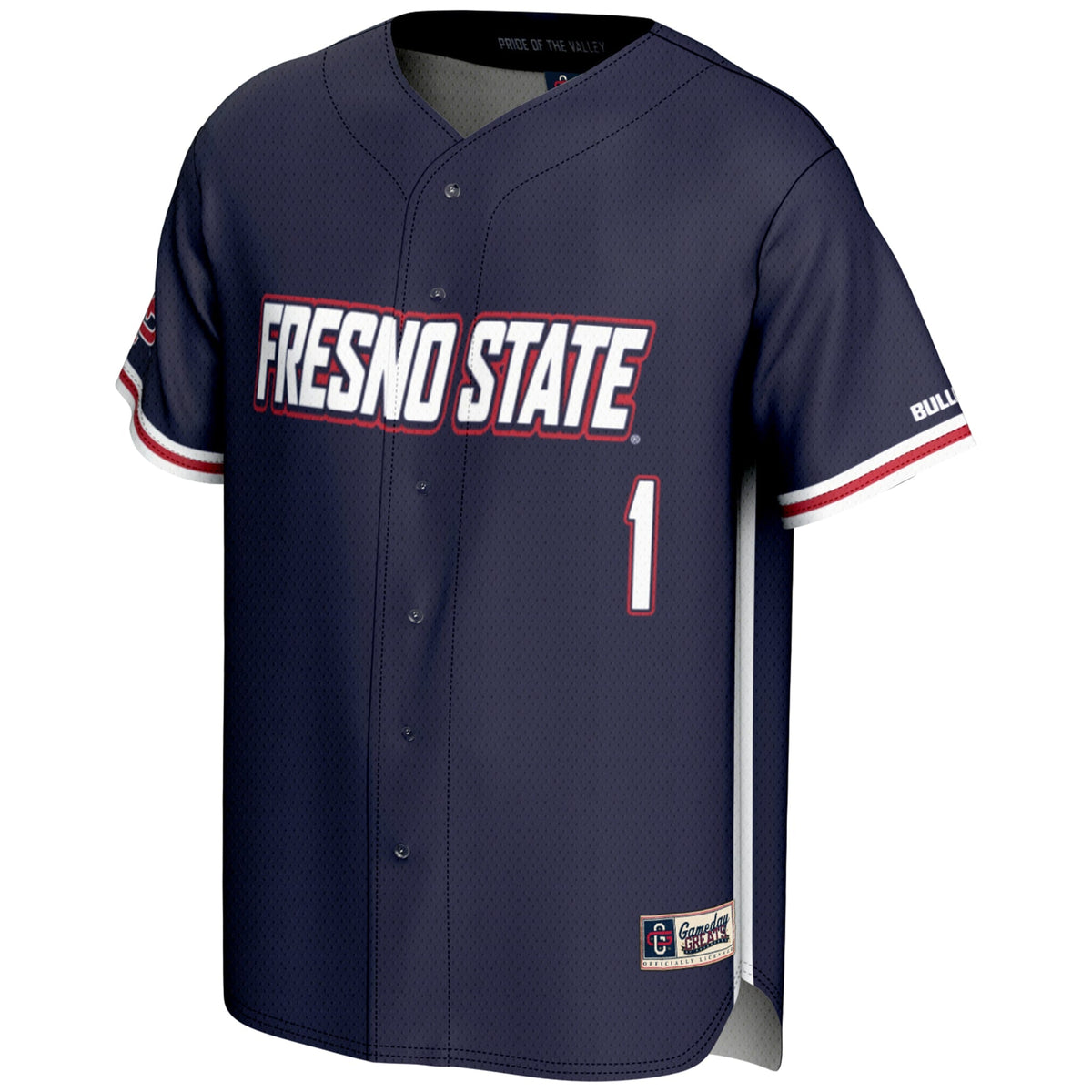 #1 Navy Fresno State Bulldogs Lightweight Baseball Jersey