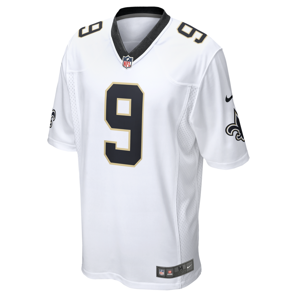 New Orleans Saints Drew Brees White Game Football Jersey