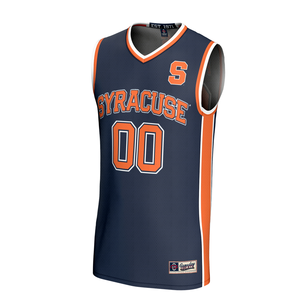 Syracuse Orange Lightweight Collegiate Basketball NIL Pick-A-Player Fashion Jersey - Navy