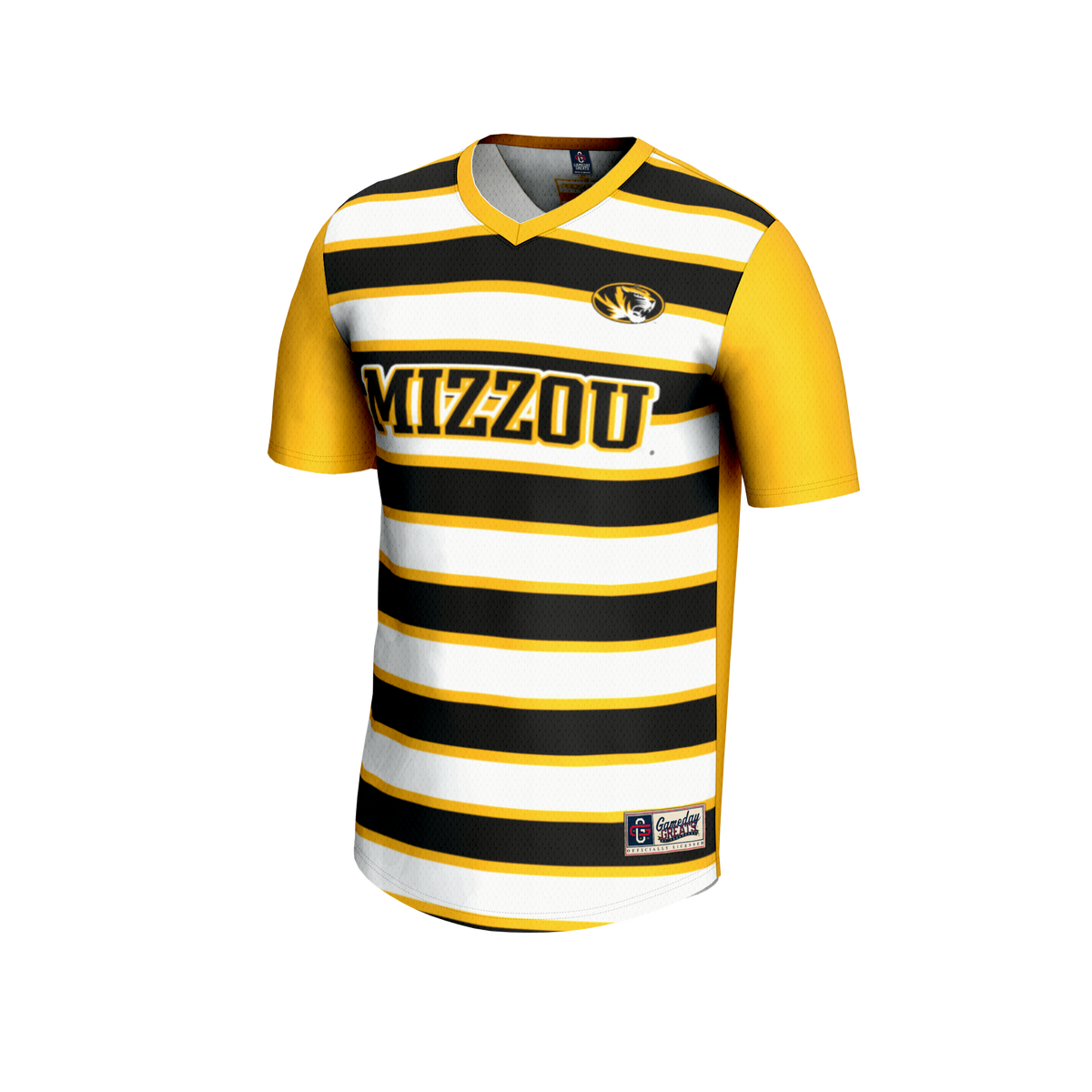 #1 Gold Missouri Tigers Lightweight Soccer Fashion Jersey