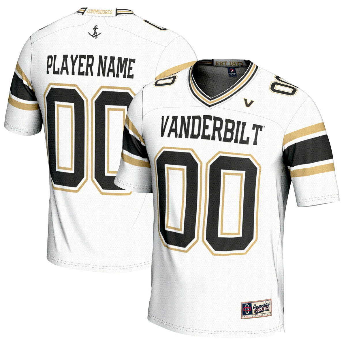 Vanderbilt Commodores NIL Pick-A-Player Football Jersey - White