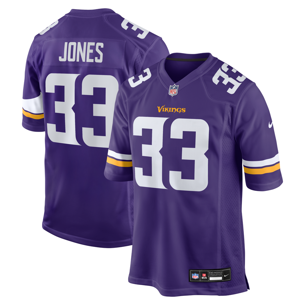Minnesota Vikings Aaron Jones Purple Game Player Football Jersey