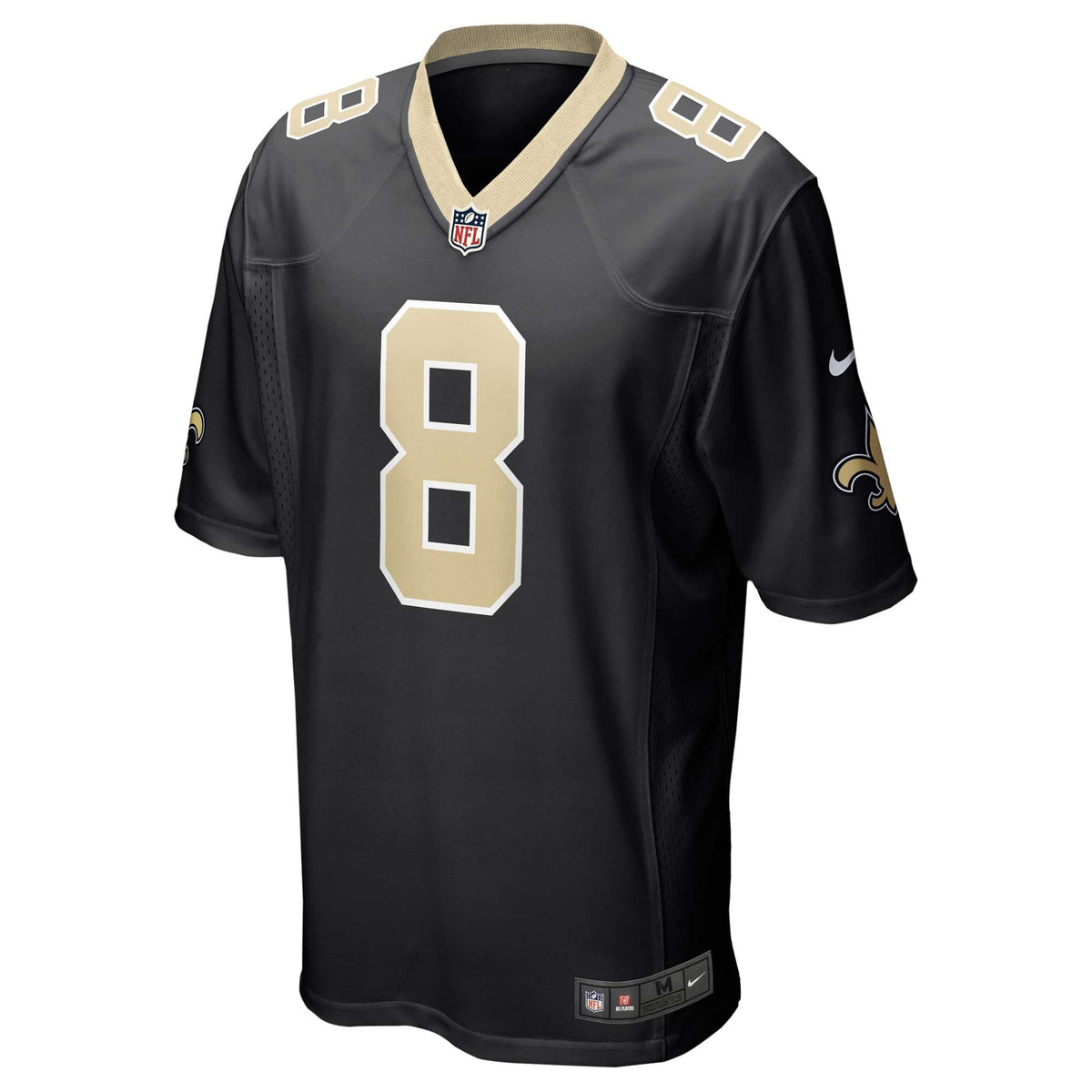 New Orleans Saints Archie Manning Black Retired Player Game Football Jersey