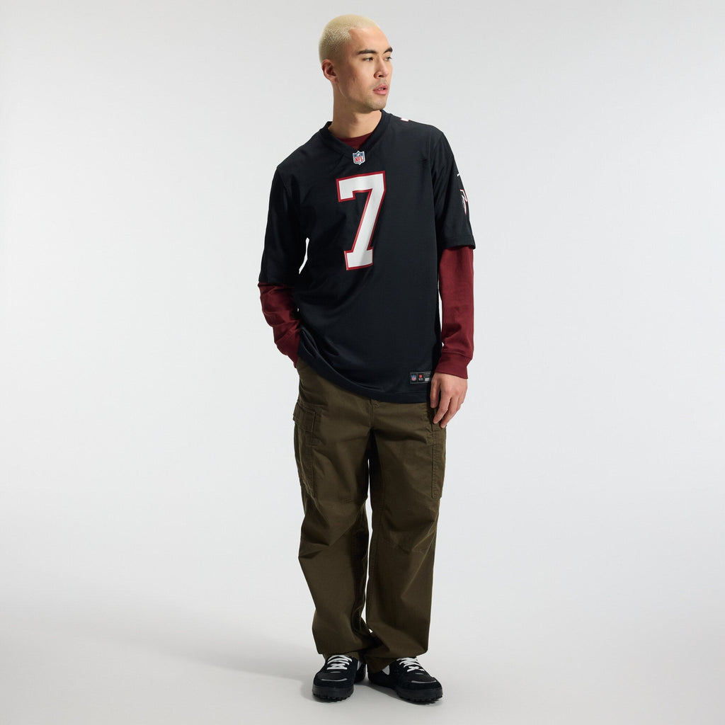 Atlanta Falcons Bijan Robinson Black Throwback Game Football Jersey
