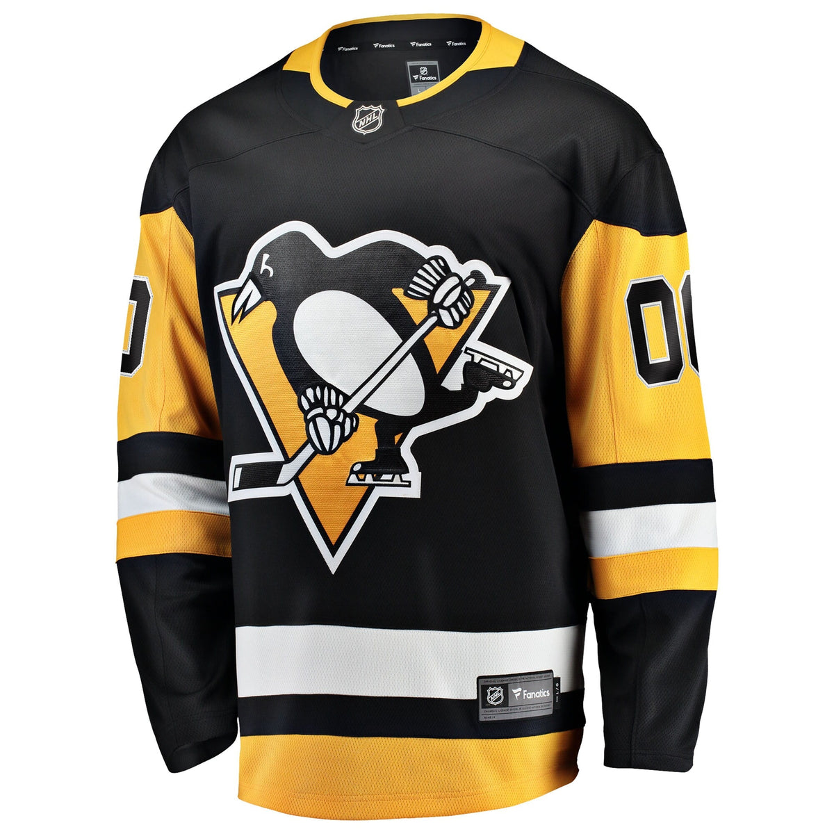 Pittsburgh Penguins Black Home Breakaway Custom Hockey Jersey