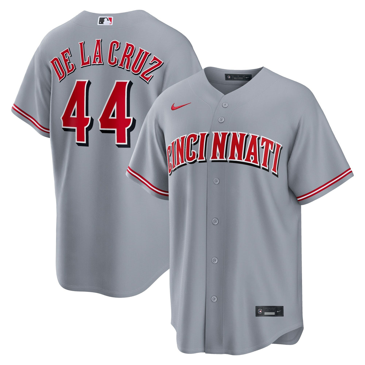 Cincinnati Reds Elly De La Cruz Gray Road Replica Baseball Jersey