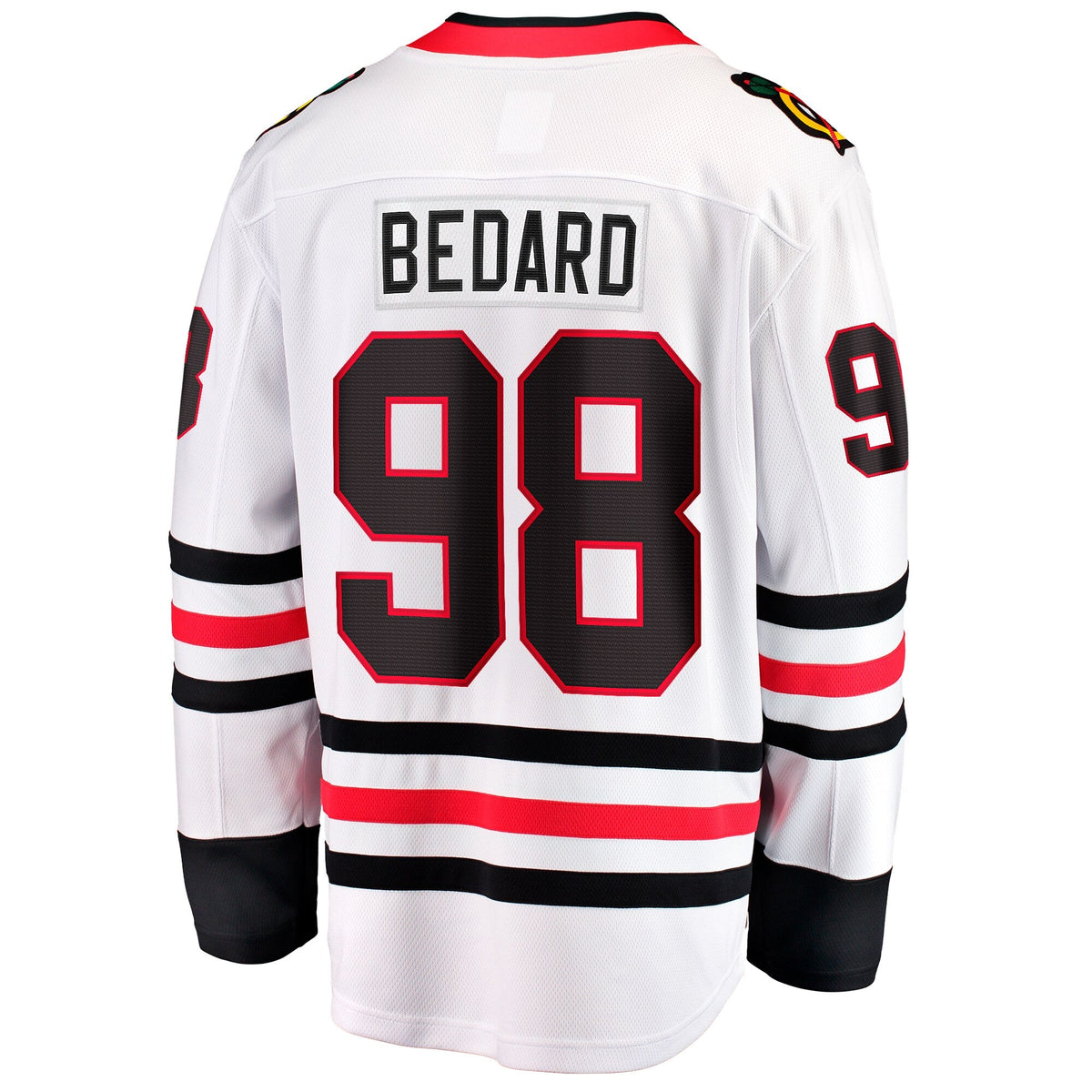 Chicago Blackhawks Connor Bedard White Away Breakaway Player Hockey Jersey