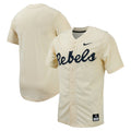 Cream Ole Miss Rebels Replica Full-Button Baseball Jersey
