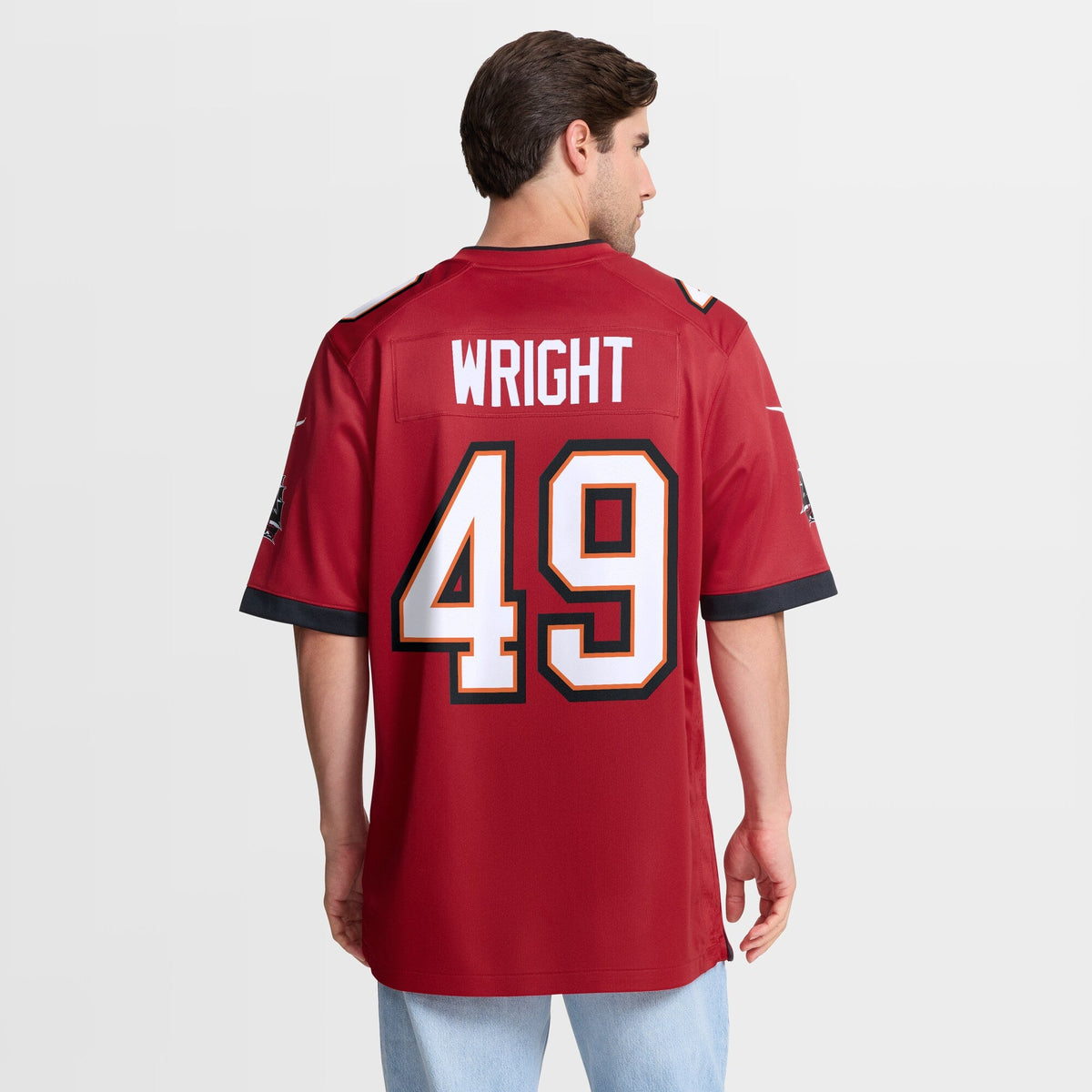 Tampa Bay Buccaneers Owen Wright Red Team Game Football Jersey
