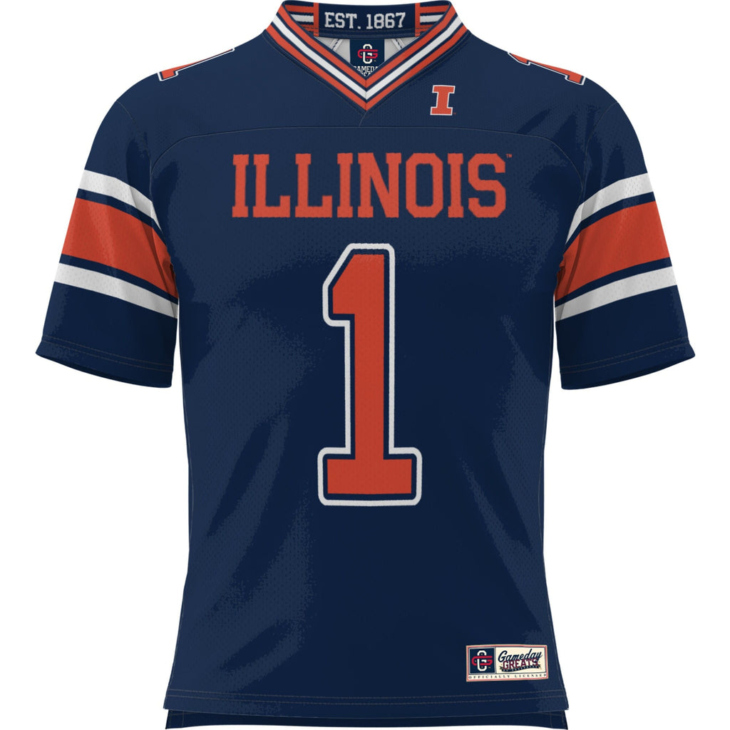 #1 Illinois Fighting Illini Football Jersey - Navy
