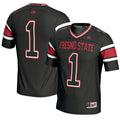 #1 Black Fresno State Bulldogs Endzone Football Jersey