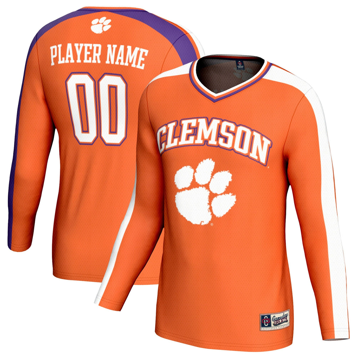 Clemson Tigers NIL Pick-A-Player Lightweight Collegiate Volleyball Fashion Jersey - Orange