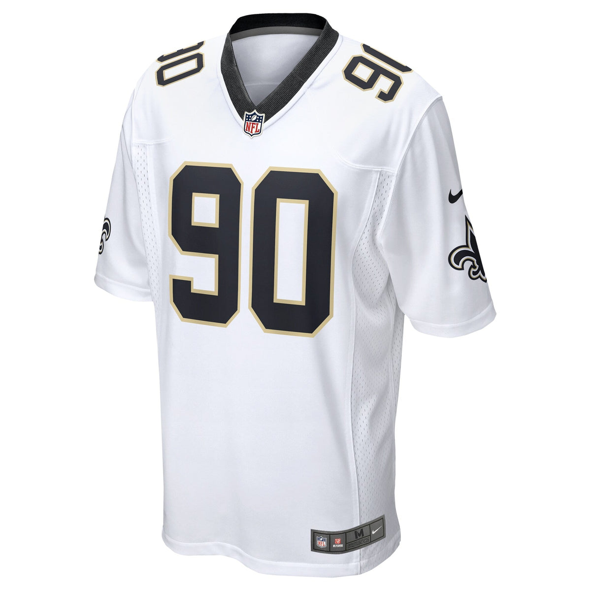 New Orleans Saints Bryan Bresee White Game Football Jersey