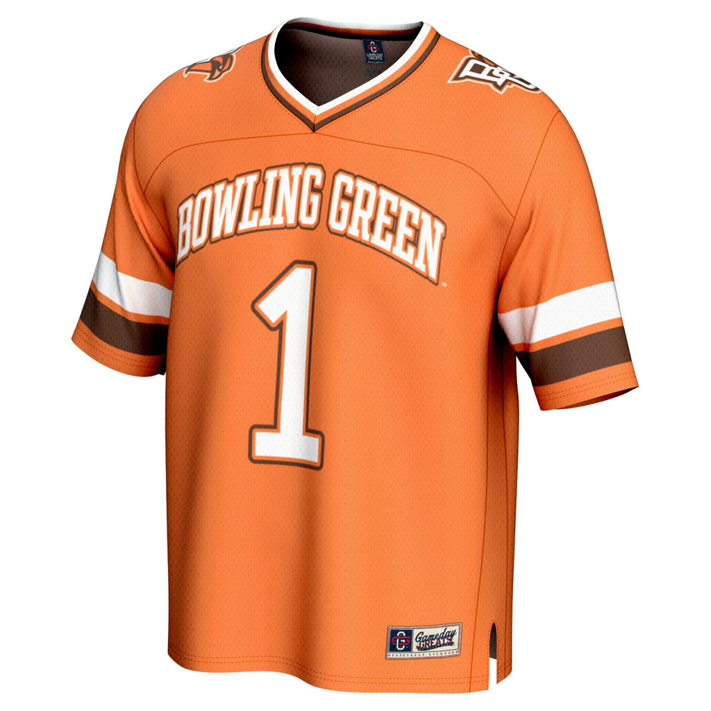#1 Orange Bowling Green St. Falcons Lightweight Collegiate Football Fashion Jersey
