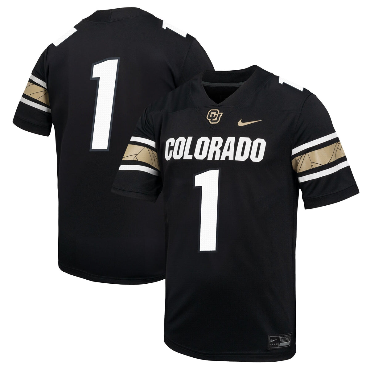 #1 Colorado Buffaloes Throwback Game Jersey - Black