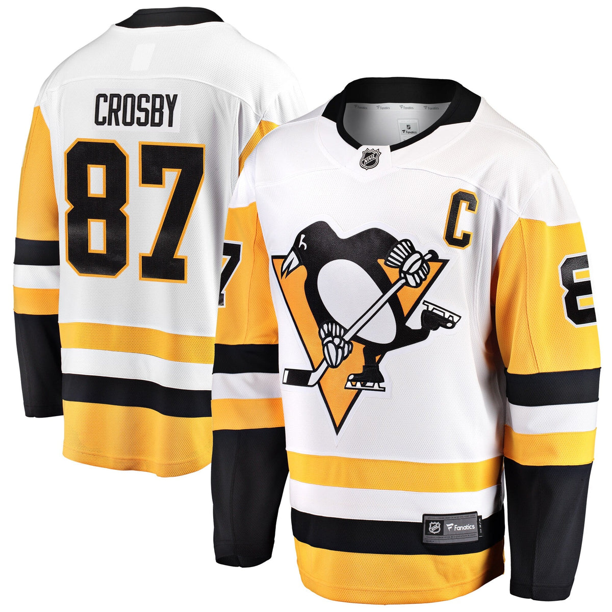Pittsburgh Penguins Sidney Crosby White Breakaway Hockey Jersey
