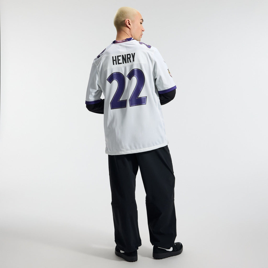Baltimore Ravens Derrick Henry White Game Football Jersey