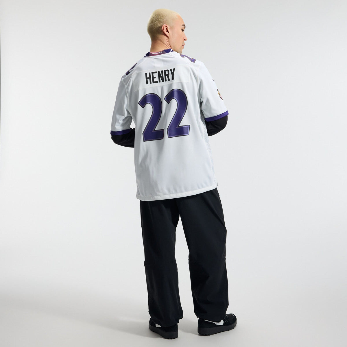Baltimore Ravens Derrick Henry White Game Football Jersey