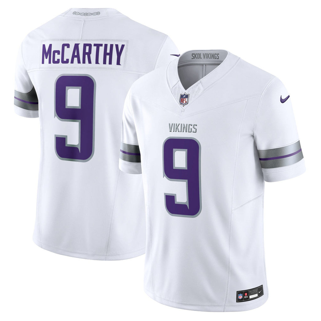 Minnesota Vikings J.J. McCarthy White Vapor F.U.S.E. Limited Football Jersey