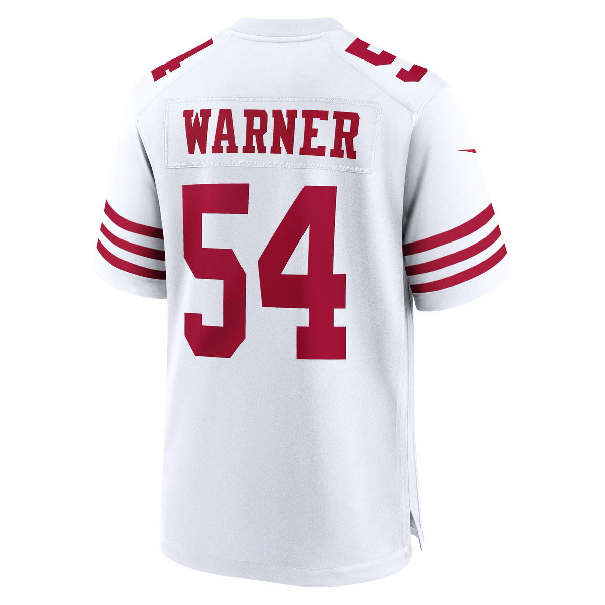 San Francisco 49ers Fred Warner White 80th Anniversary Game Football Jersey