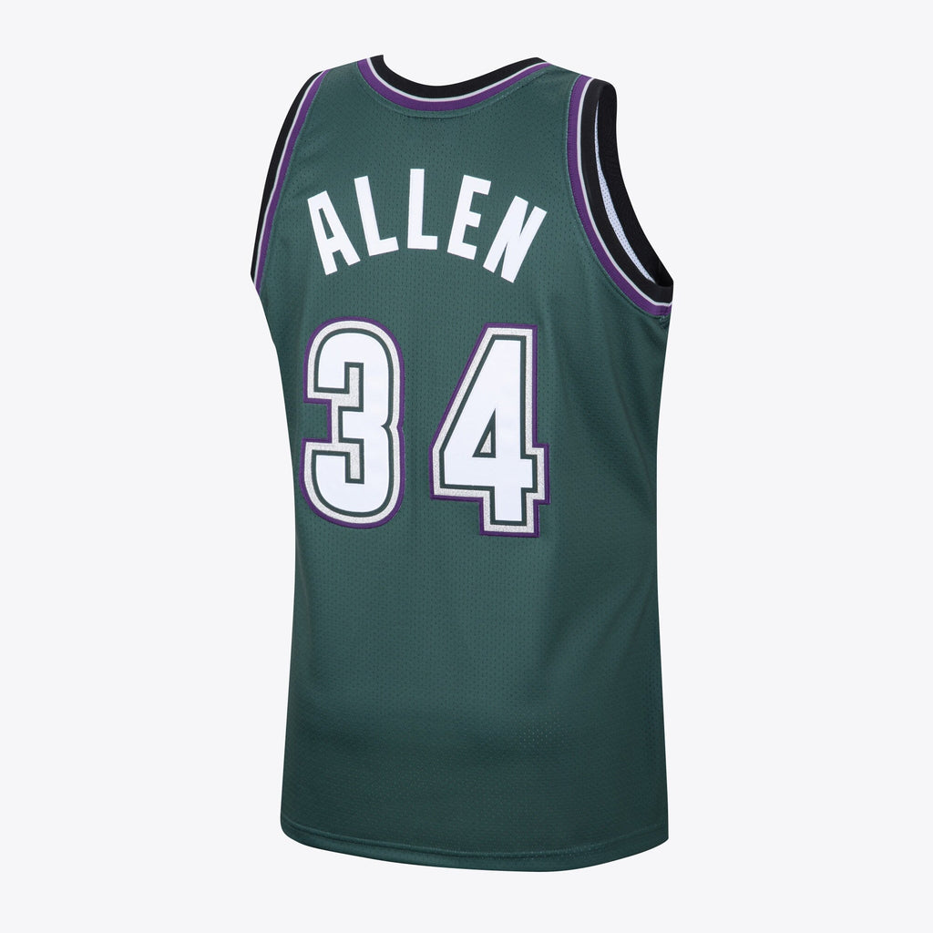 Milwaukee Bucks Ray Allen 1996 Hardwood Classics Alternate Swingman Jersey - Dark Green