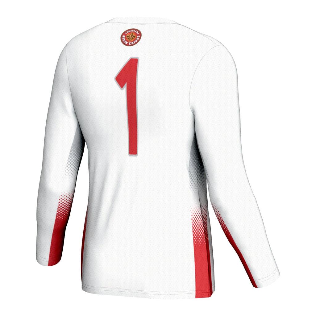 #1 Louisiana Ragin' Cajuns Lightweight Volleyball Jersey - White