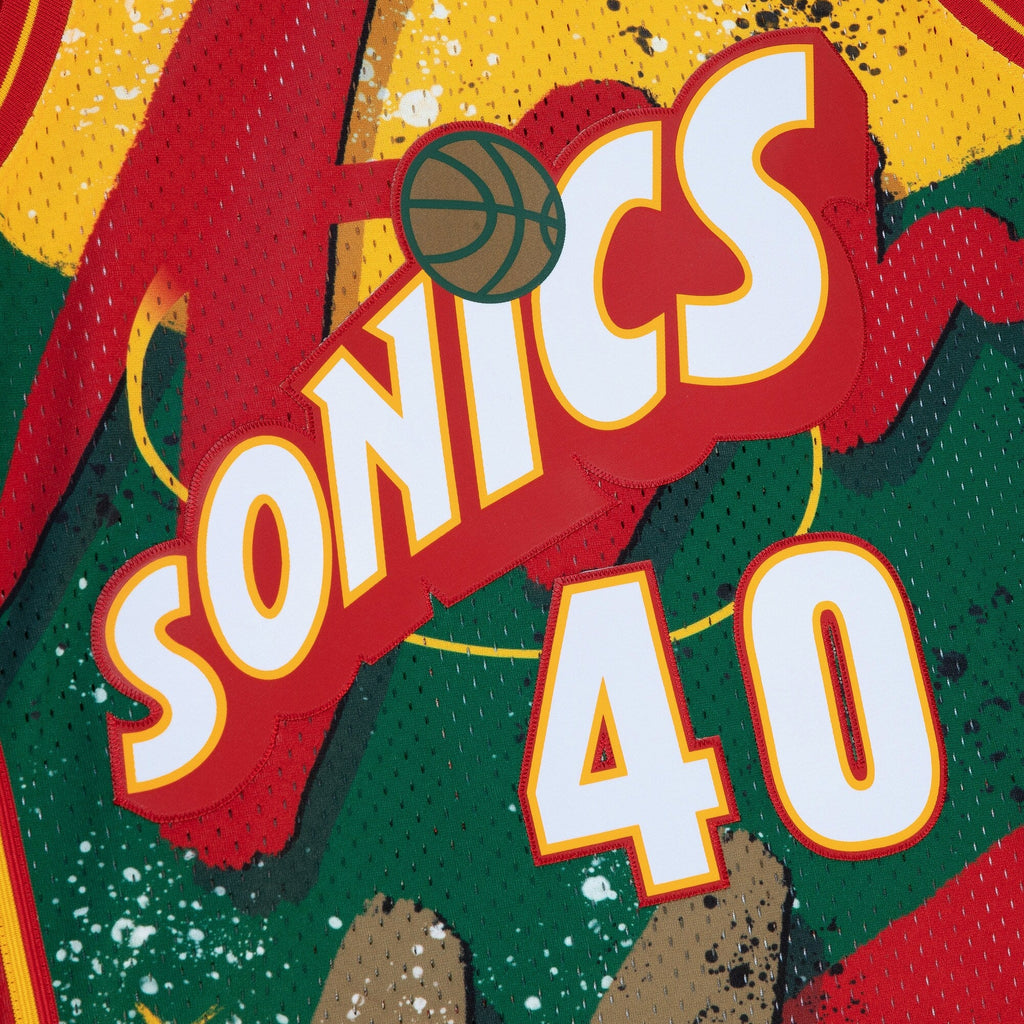 Seattle Supersonics Shawn Kemp 1995 Hyper Hoops Swingman Jersey - Green