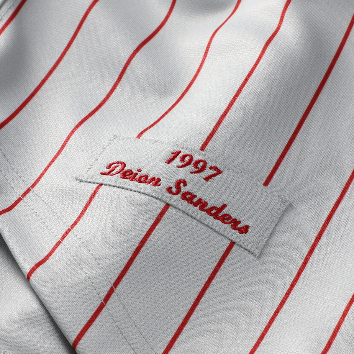 Cincinnati Reds Deion Sanders Gray 1997 Baseball Jersey