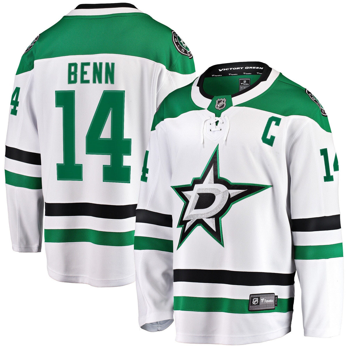 Dallas Stars Jamie Benn White Breakaway Hockey Jersey