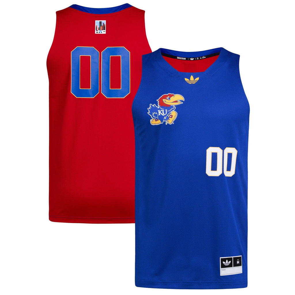 #00 Kansas Jayhawks Black History Month Basketball Jersey - Royal/Red