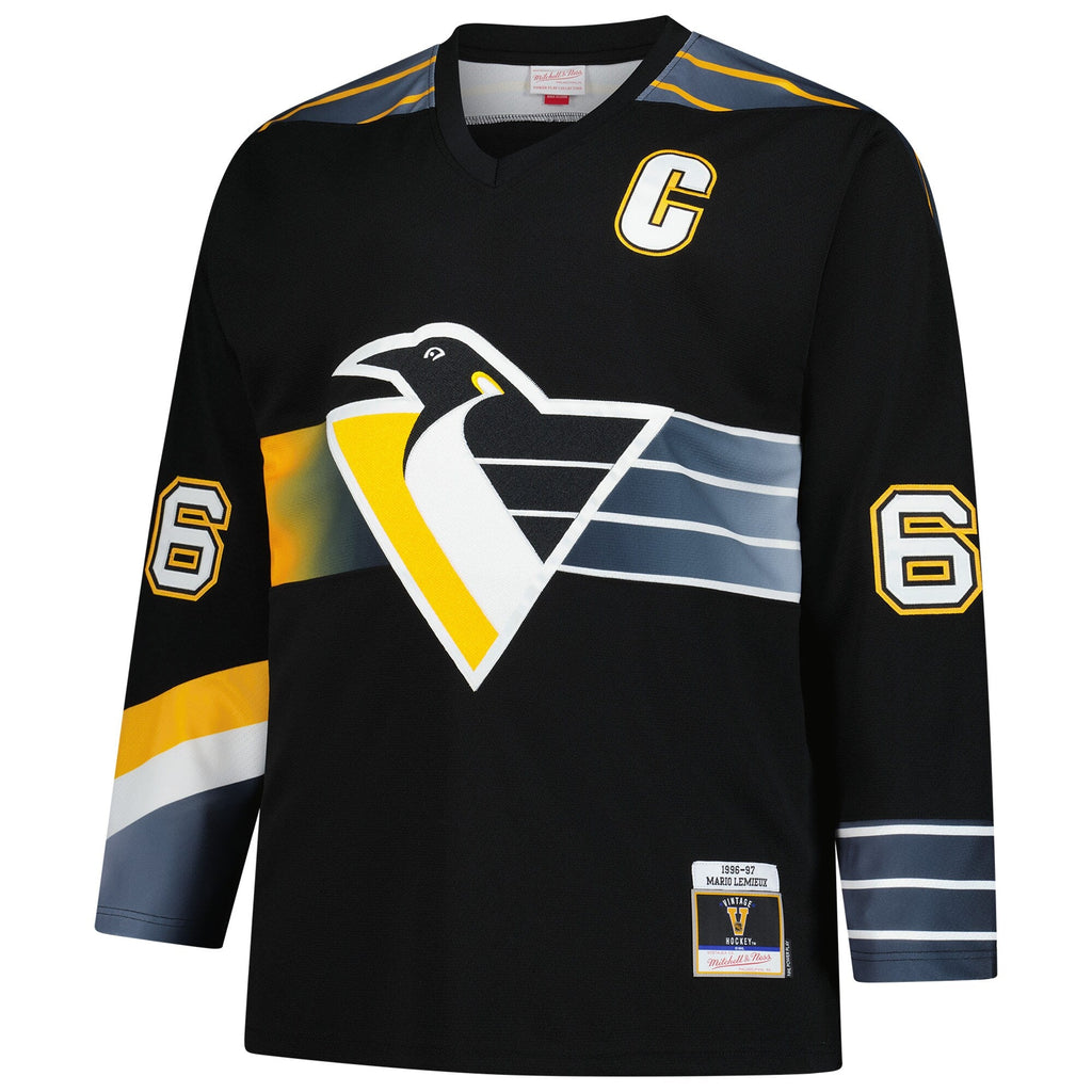 Pittsburgh Penguins Mario Lemieux Black 1996/97 Blue Line 2.0 Jersey