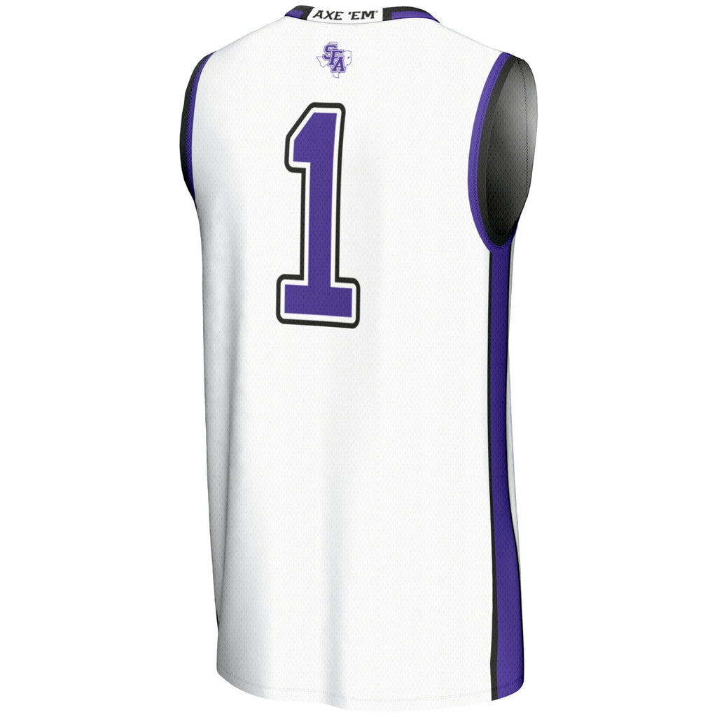 Stephen F Austin Lumberjacks #1 Basketball Jersey - White