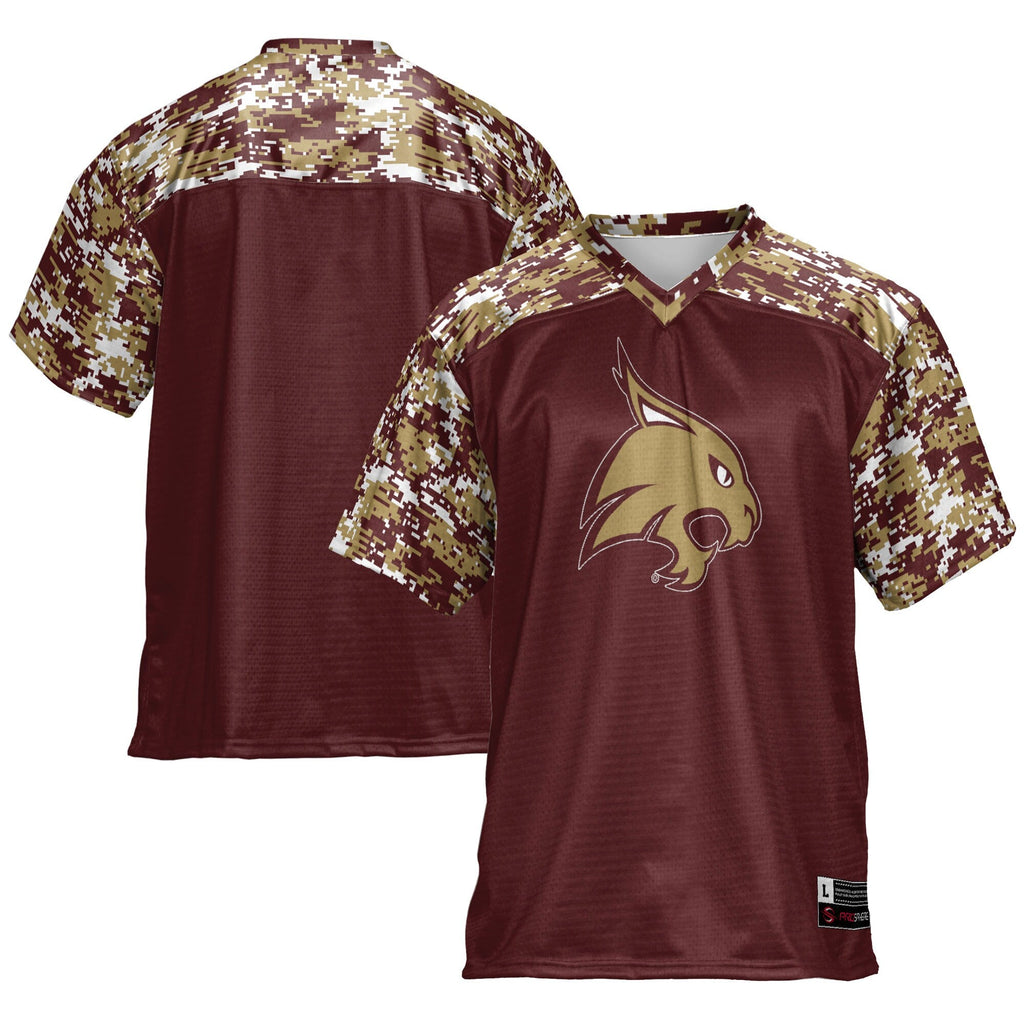 Maroon Texas State Bobcats Football Jersey