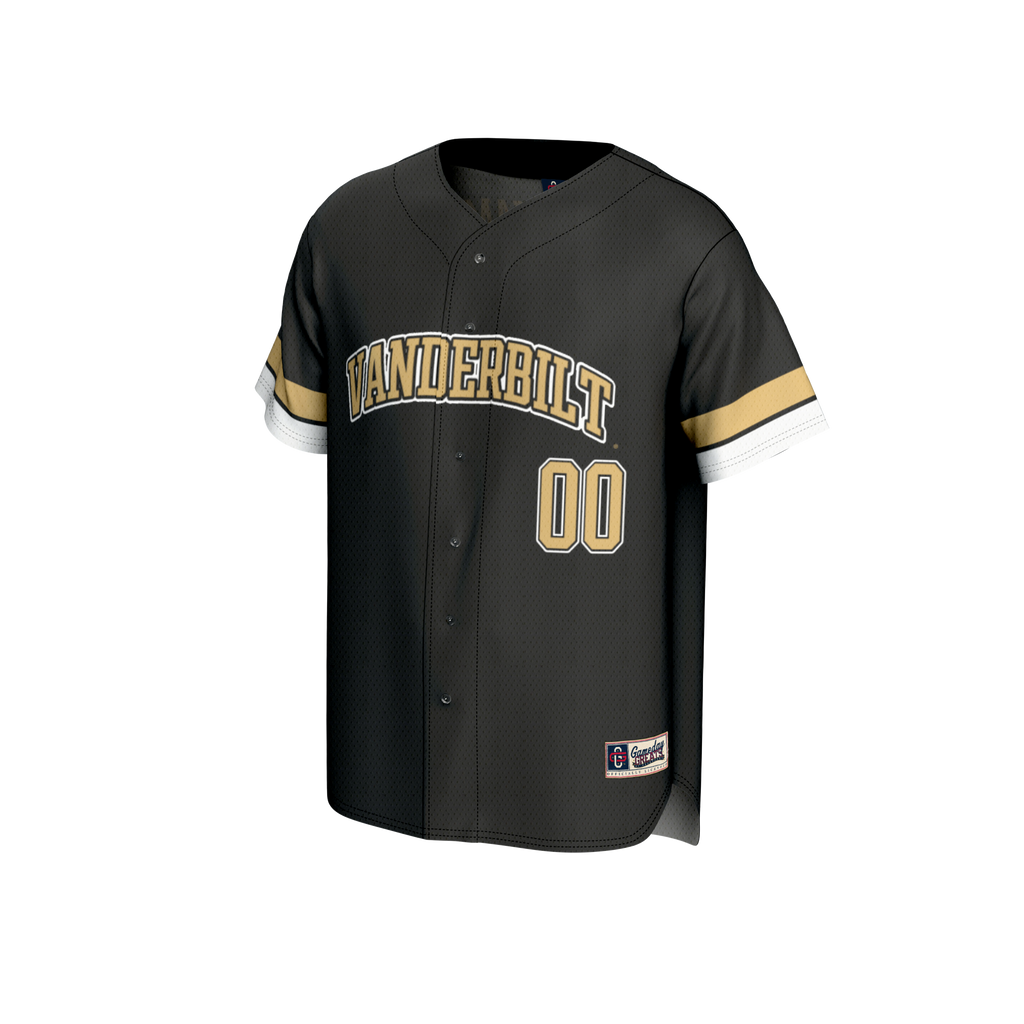Vanderbilt Commodores NIL Pick-A-Player Lightweight Baseball Jersey - Black