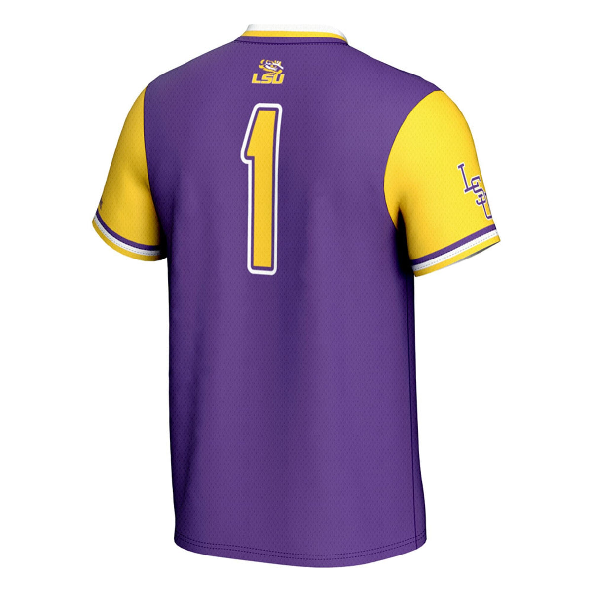 #1 LSU Tigers Lightweight Softball Jersey - Purple