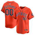 Houston Astros Orange Alternate Limited Custom Baseball Jersey