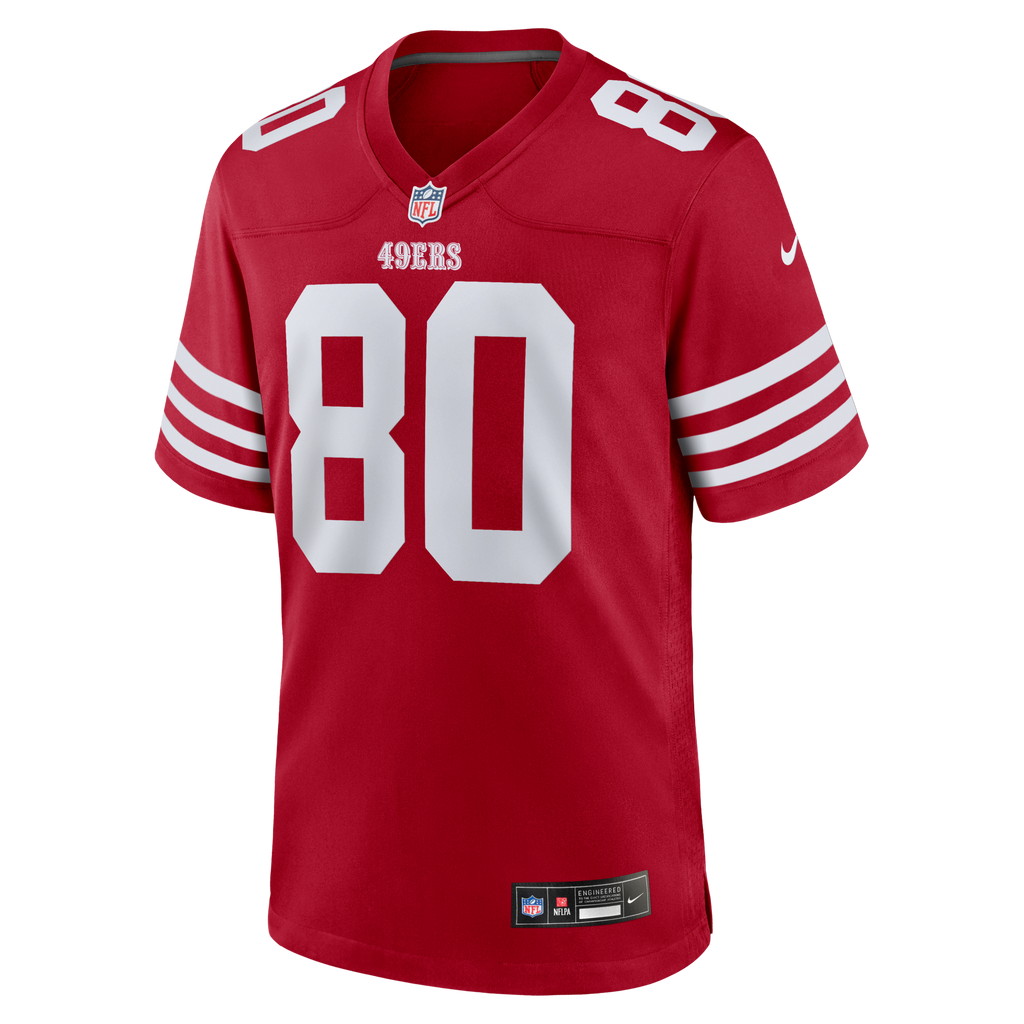 San Francisco 49ers Jerry Rice Scarlet Retired Game Player Football Jersey