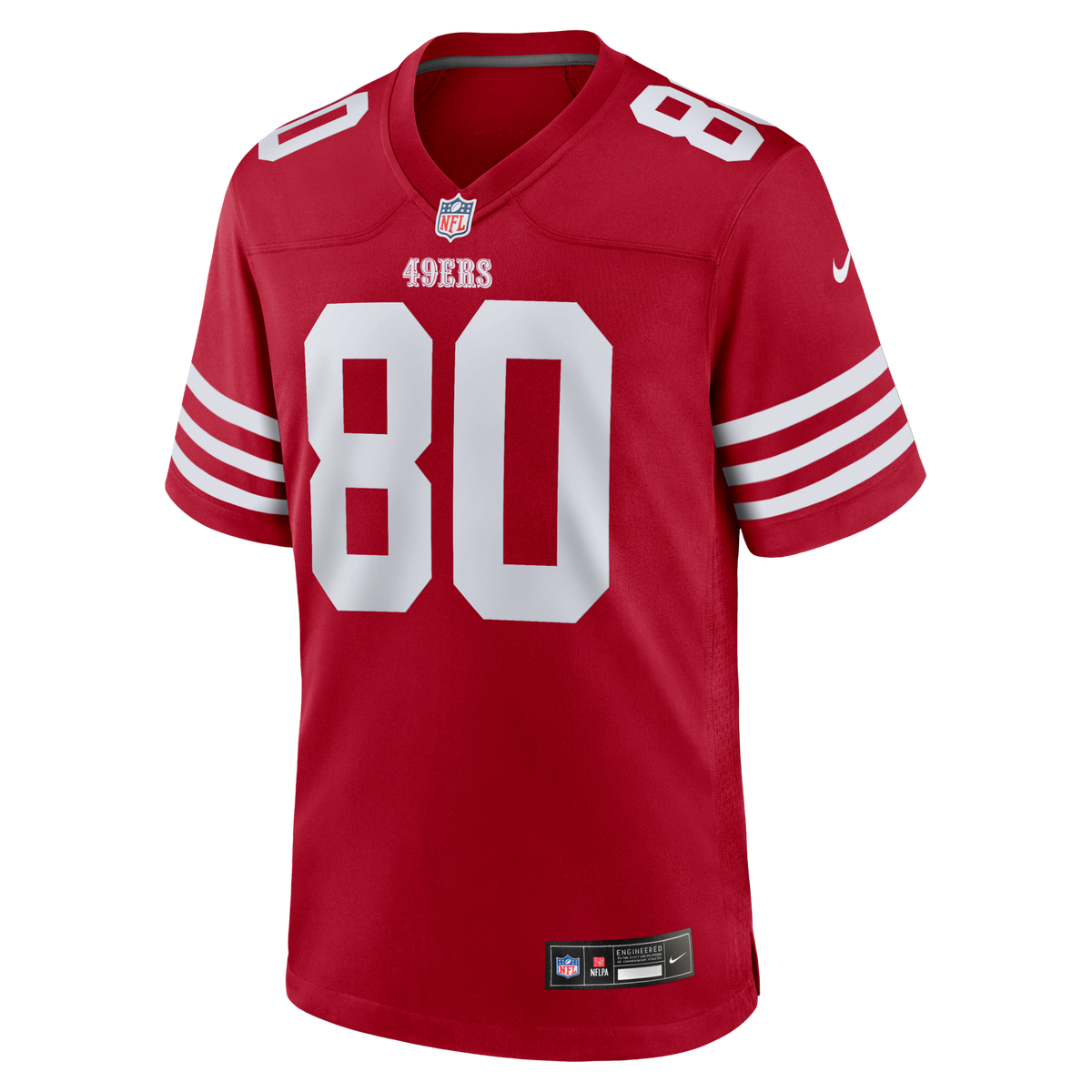 San Francisco 49ers Jerry Rice Scarlet Retired Game Player Football Jersey