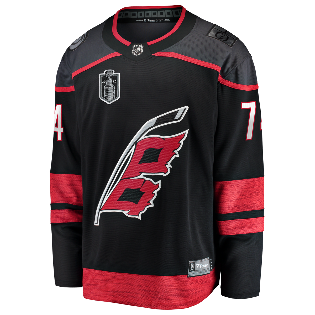 Carolina Hurricanes Jaccob Slavin Black 2026 Stanley Cup Final Home Breakaway Hockey Jersey