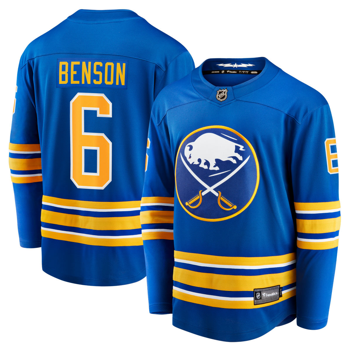 Buffalo Sabres Zach Benson Royal Home Breakaway Hockey Jersey