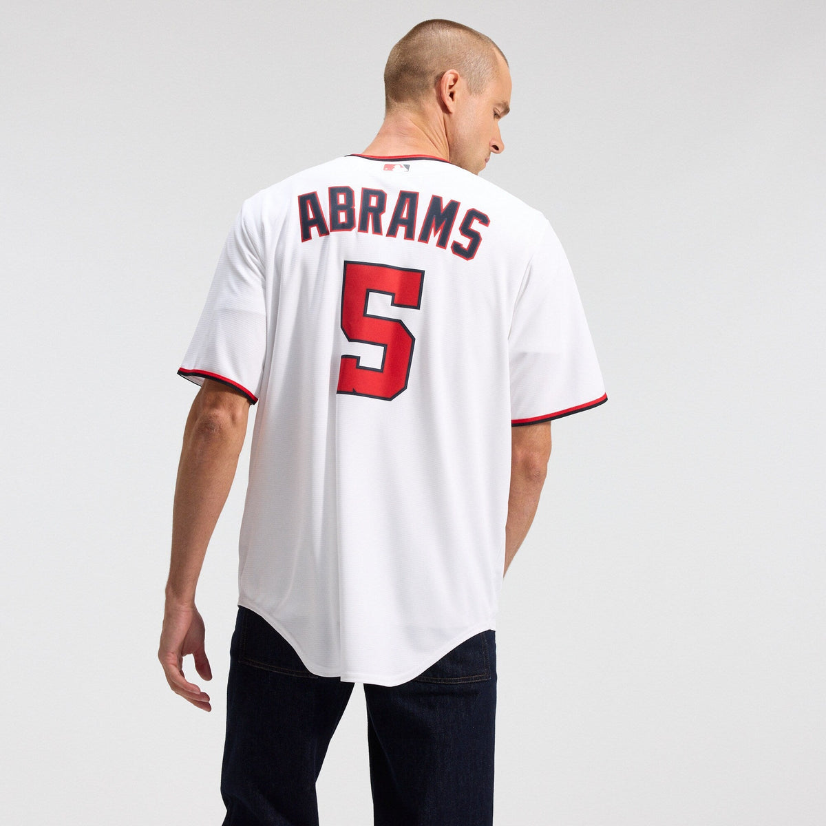 Washington Nationals CJ Abrams White Home Replica Baseball Jersey