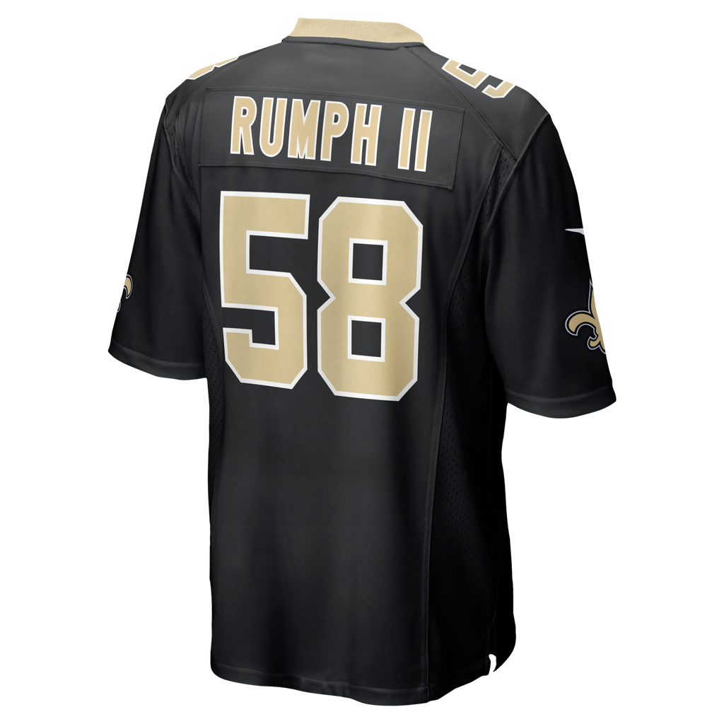 New Orleans Saints Chris Rumph II Black Team Game Football Jersey