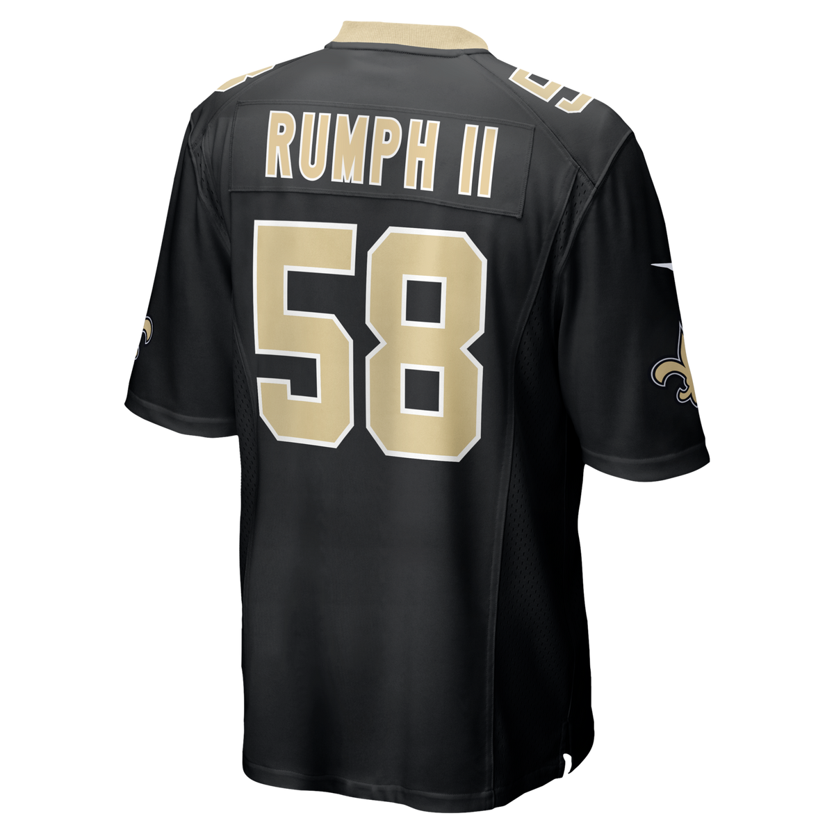 New Orleans Saints Chris Rumph II Black Team Game Football Jersey